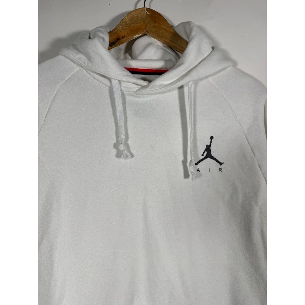 Jordan Mens Jumpman Air Fleece Pullover Hoodie White Large Sportswear Pullover